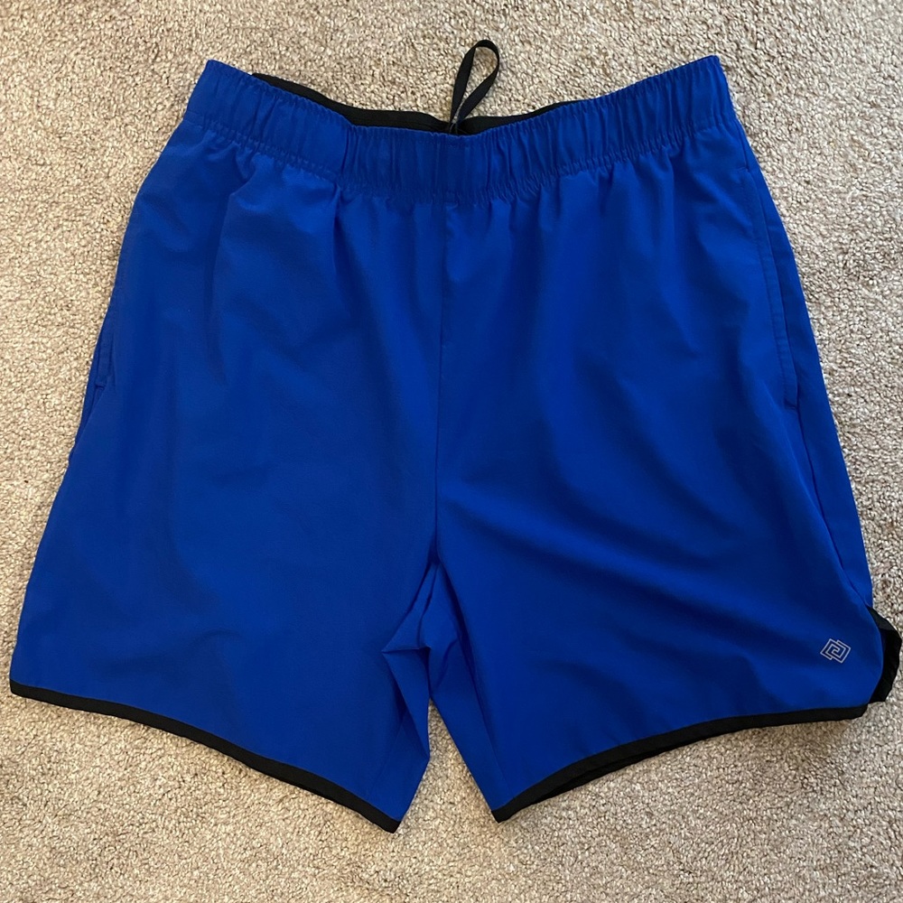 Mens - Zelos Flex Athletic Shorts with Pockets - size Large - Blue
